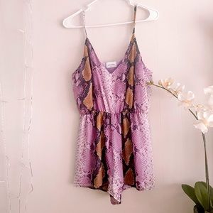 Purple Snakeskin Romper
